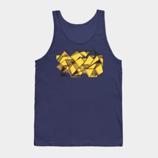 Yellow Modern geometric pattern Tank Top